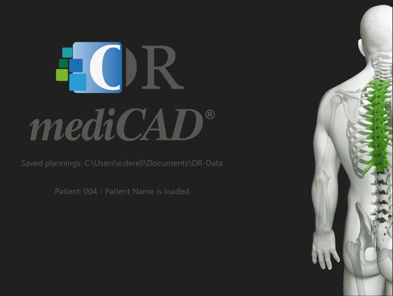 mediCAD OR - Start programm